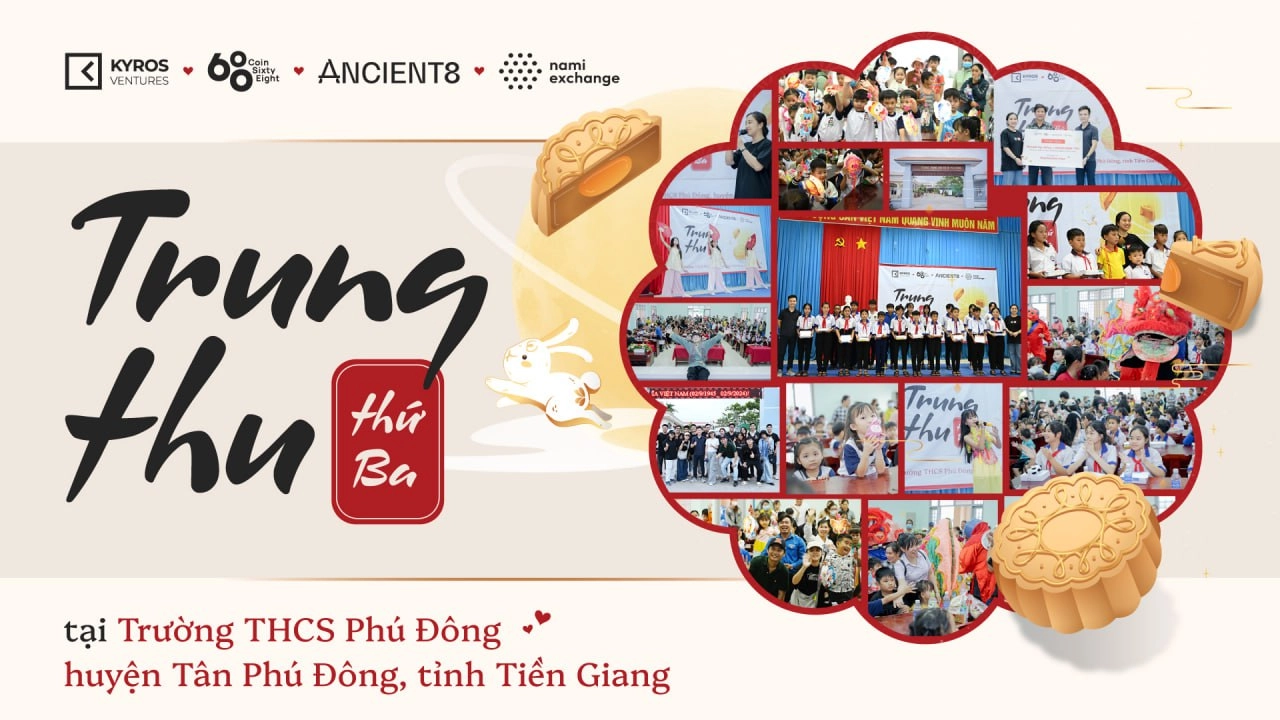 Coin68 Charity: "Trung Thu Thứ Ba" - Ngày hội trăng rằm tại trường THCS Phú Đông (Tiền Giang)