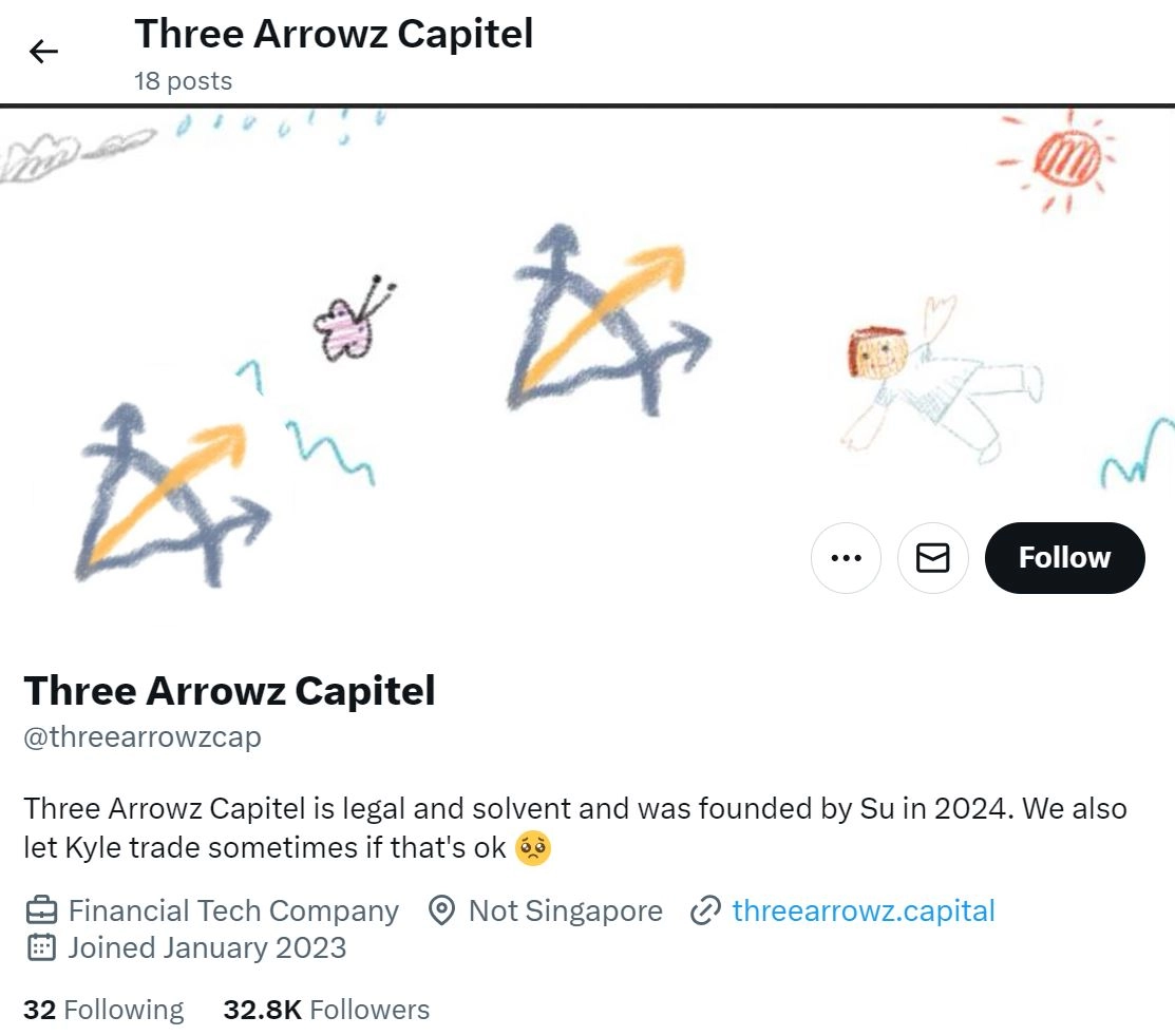 Three Arrows Capital lại tái xuất, lần này là với memecoin 3AC