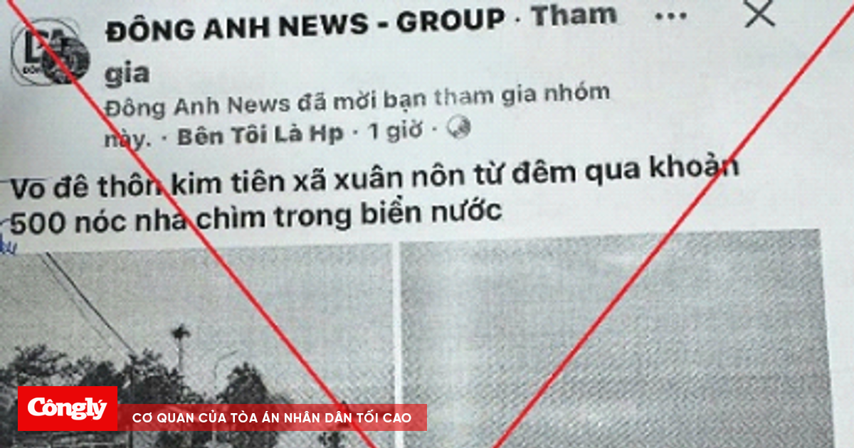 Đăng tải sai sự thật việc vỡ đê, một quản trị trang Facebook bị triệu tập